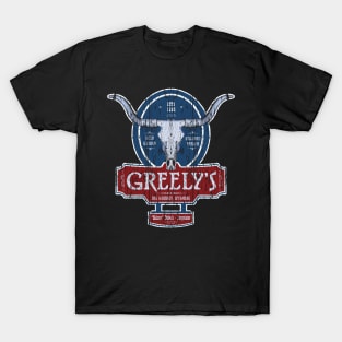 Unforgiven - Greely's Beer Garden and Billiard Parlor - chipped paint distressed T-Shirt